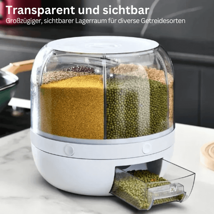 6-Fach Getreidespender, 360° drehbar, luftdicht