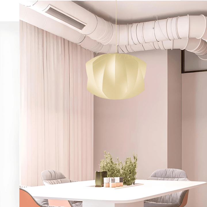 Moderne Hängeleuchte Halbholz Designleuchte