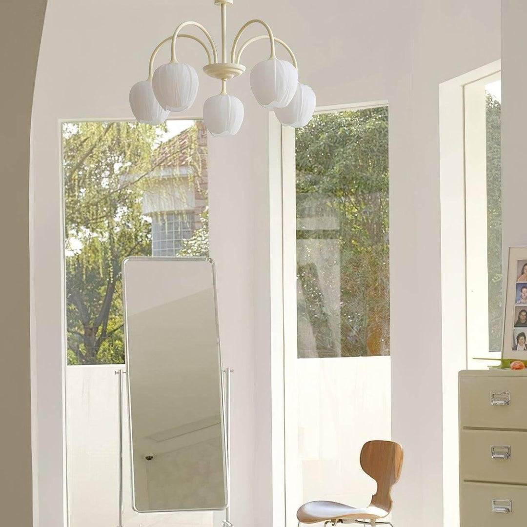 Tulpen-Matcha-Kronleuchter - 5-8 Leuchten