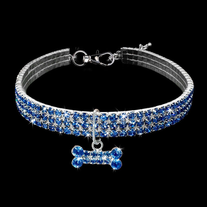 Glitzerndes Haustierhalsband mit Strass