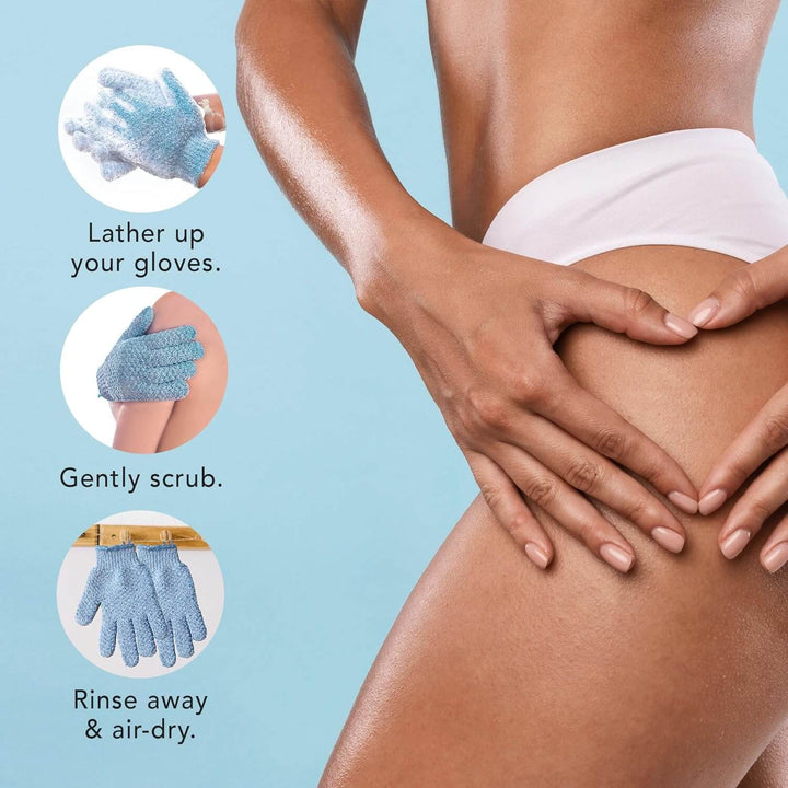 Exfoliierende Badehandschuhe für Dusche & Peeling