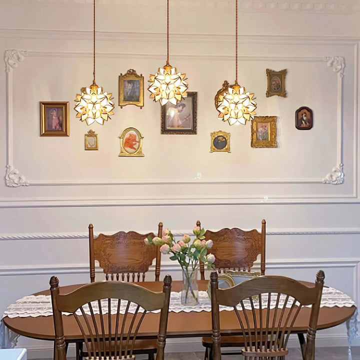 Handgefertigte Kapiz Muschel Pendelleuchte