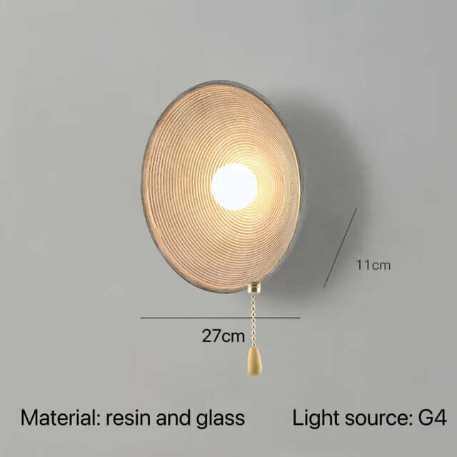 Japanische Wandleuchte Harz 27cm