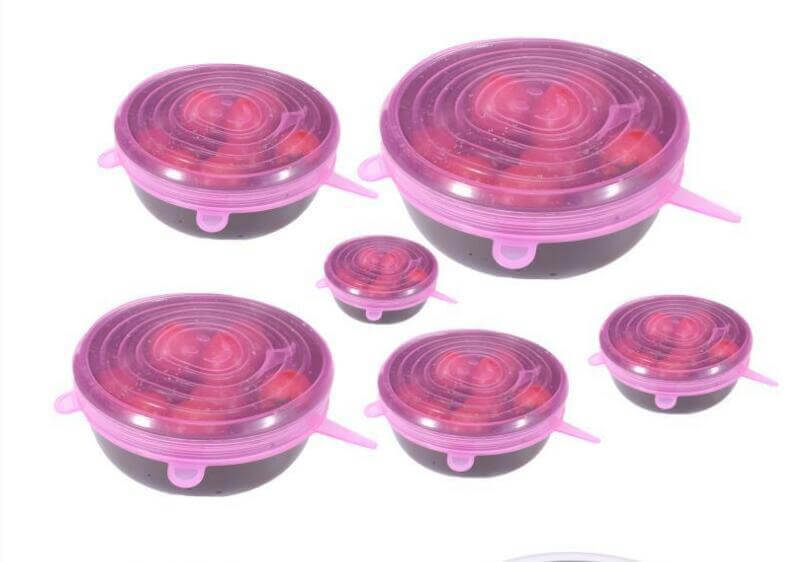 6er Set Silikon Stretchdeckel - Lebensmittel Frisch Halten