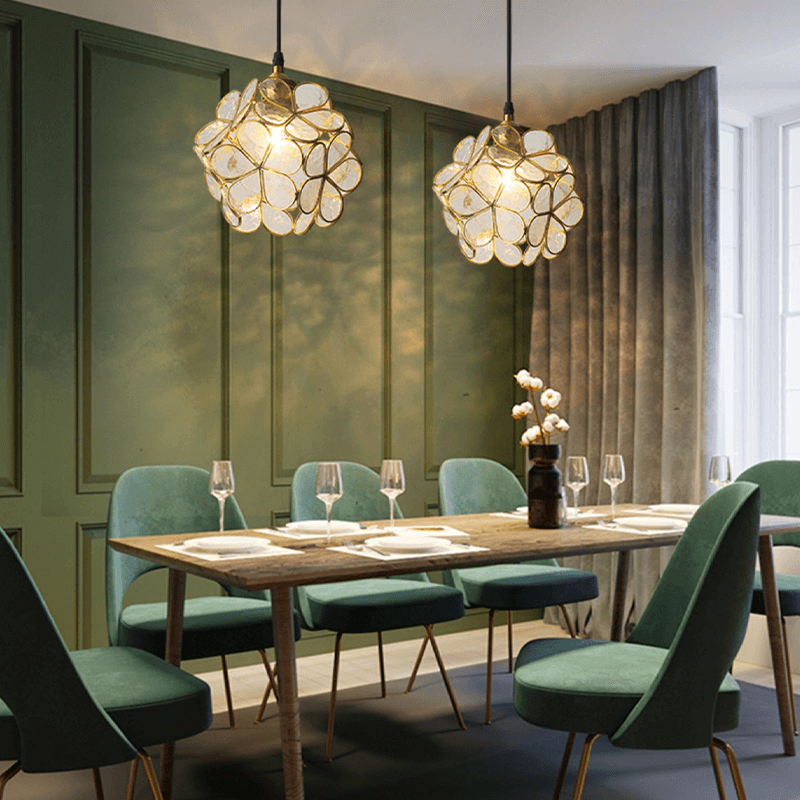 Blüten-Pendelleuchte Glas Modern Nordisch