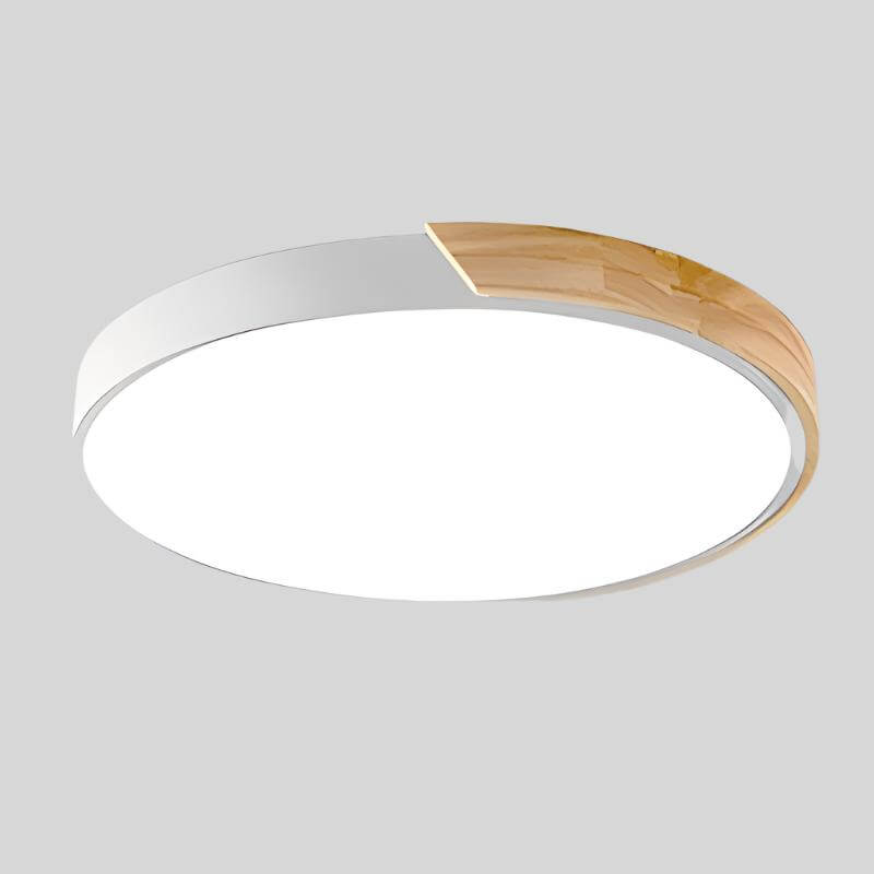 LED Deckenleuchte Holz Rund Modern