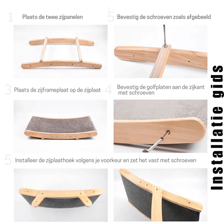 Katzenkratzbett mit Stoffbezug