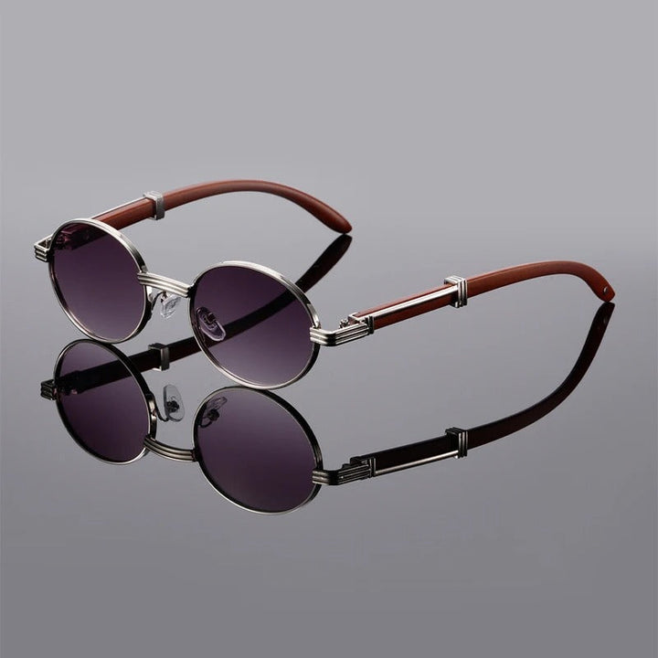 Durable metal frame & acetate unisex polarized sunglasses for glare-free vision, UV protection, & fashion.