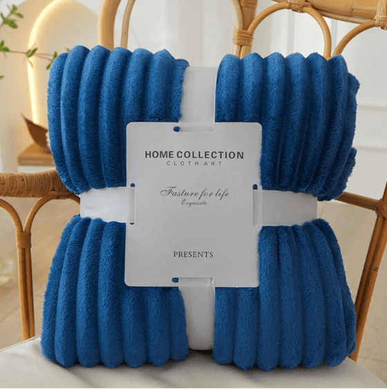 Kuschelige Breitgestreifte Fleece-Decke