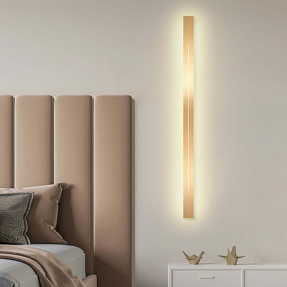 Moderne LED Wandleuchte Gold Schwarz Innen