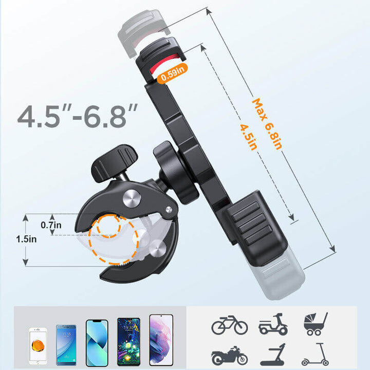 Robuster Fahrrad Smartphone Halter mit 360° Drehung