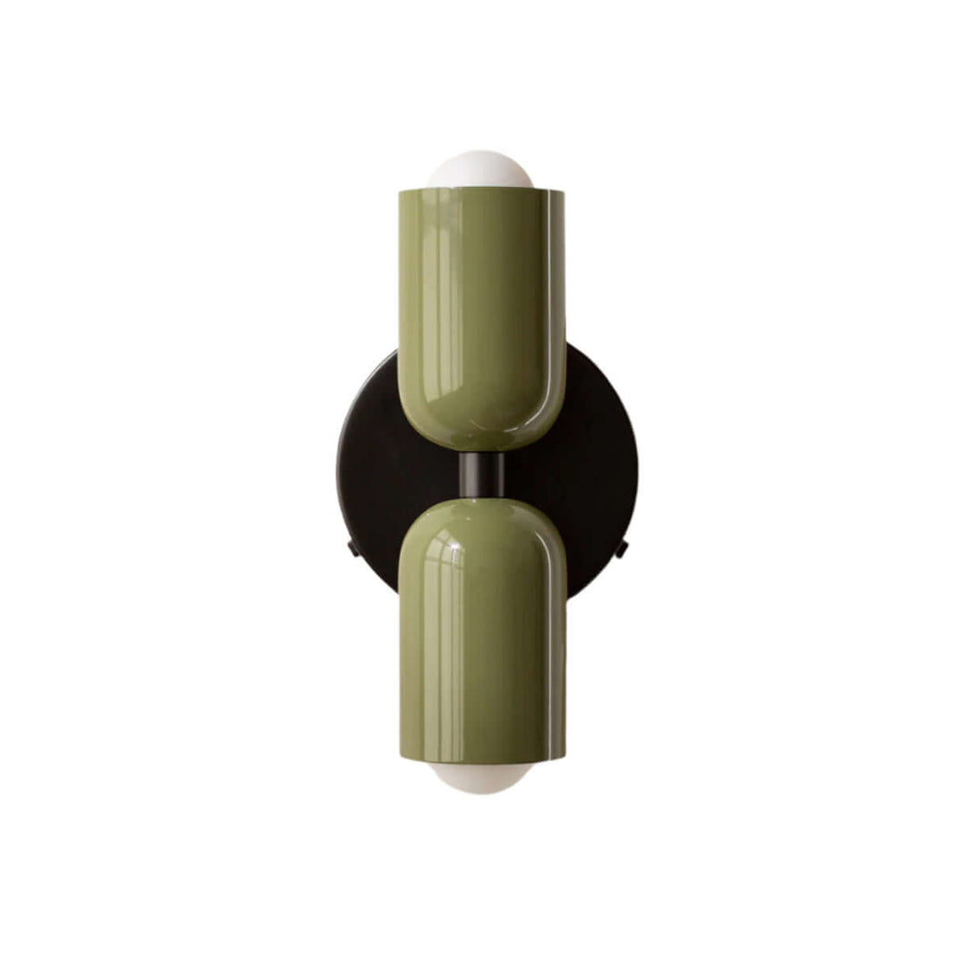 Doppelkopf Wandleuchte Vintage Metall Design