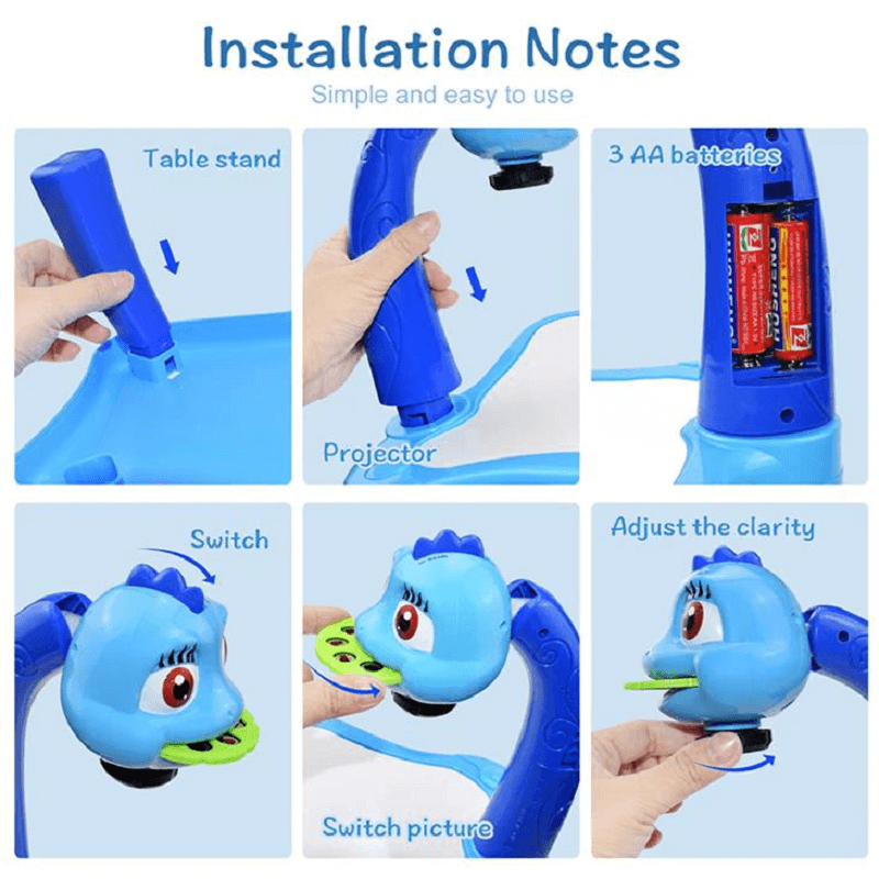 Kinder LED Zeichenprojektor mit Musik - Kreativ Set