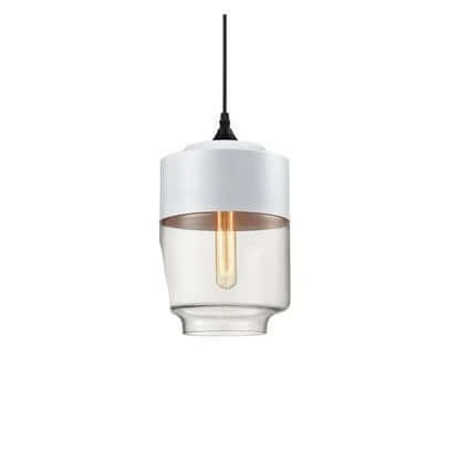 Elegante Pendelleuchte Glas & Holz