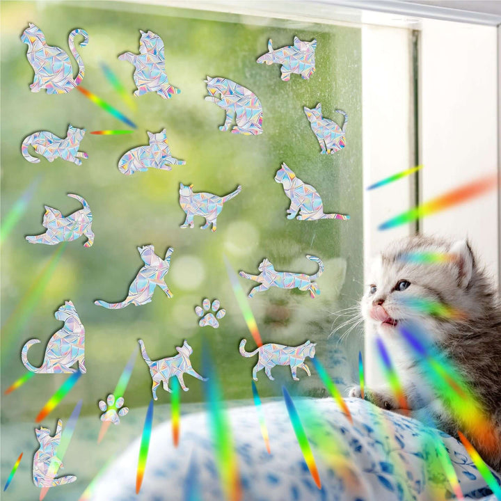 Regenbogen-Fensterdeko - Selbstklebend, Bunt, Dekorativ