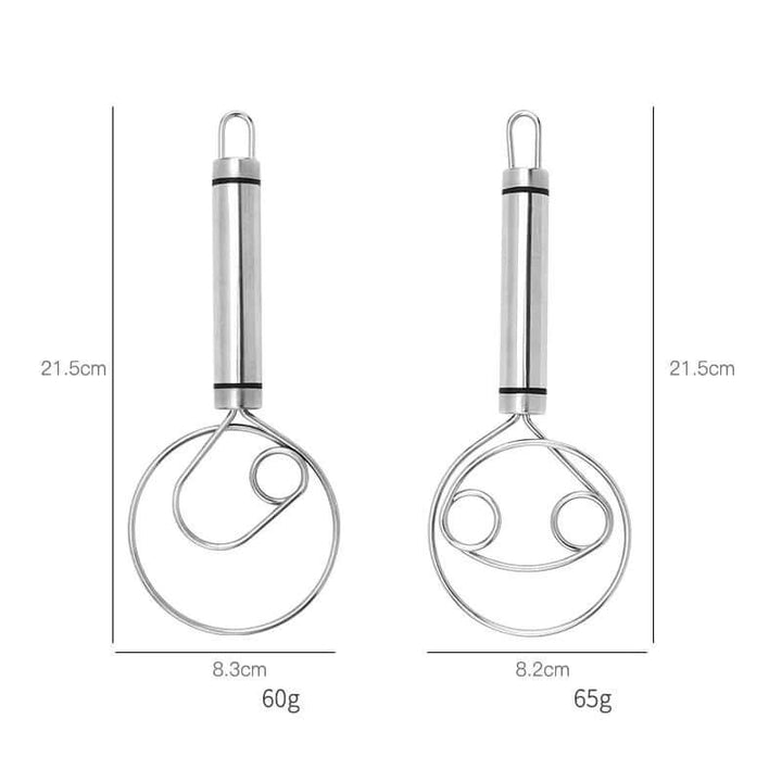 Edelstahl Danish Teigrührbesen - Ergonomischer Teigmischer