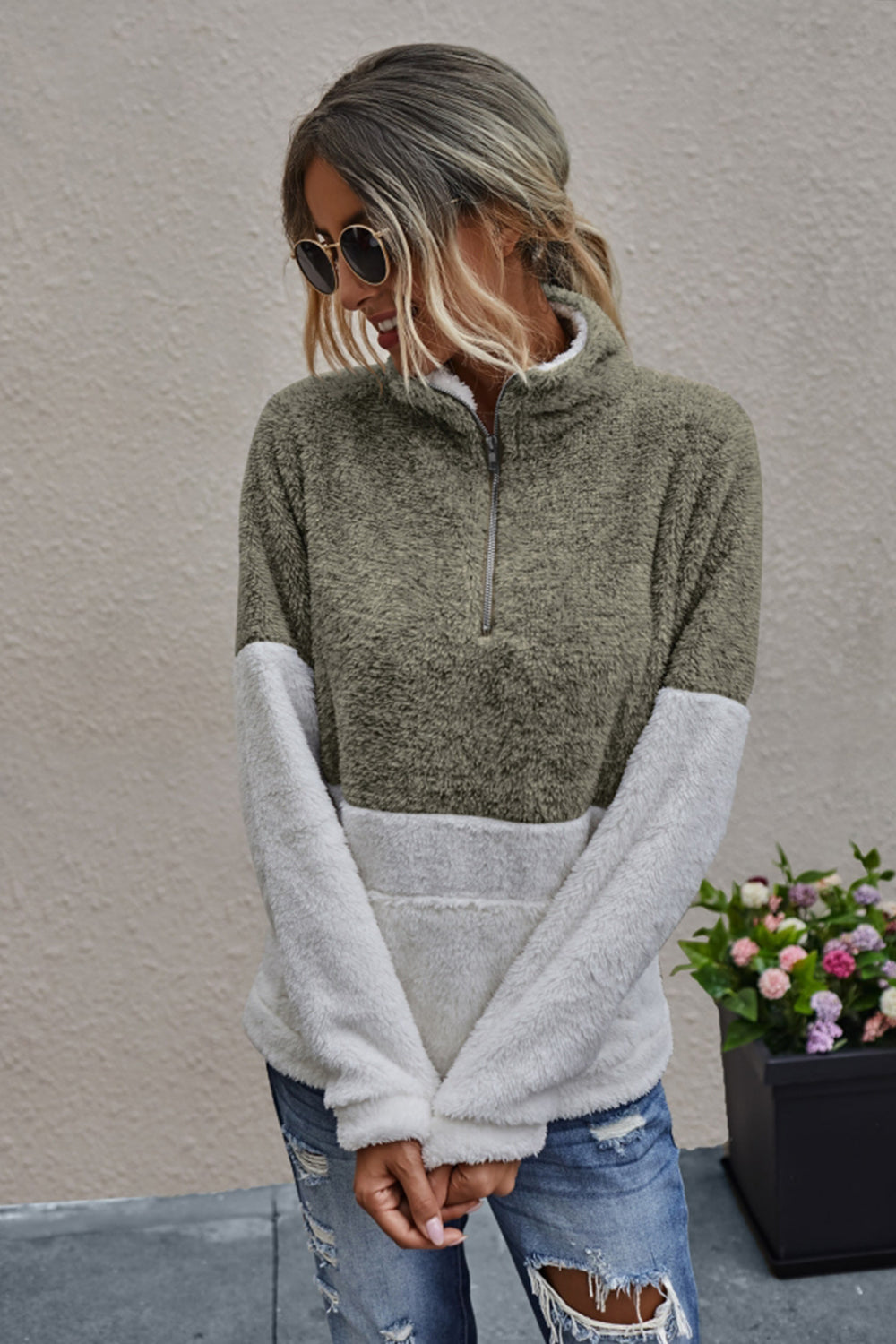 Reißverschluss-Taschenoberteil für Damen