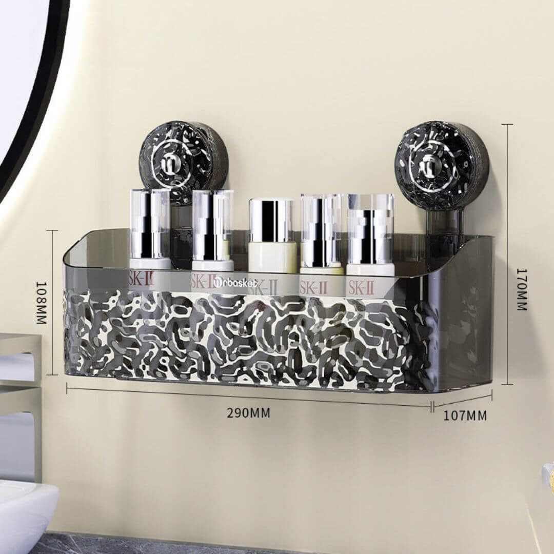 Badregal mit Saugnäpfen - Platz sparendes