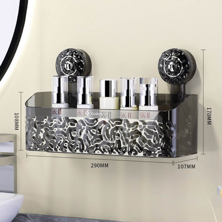 Badregal mit Saugnäpfen - Platz sparendes