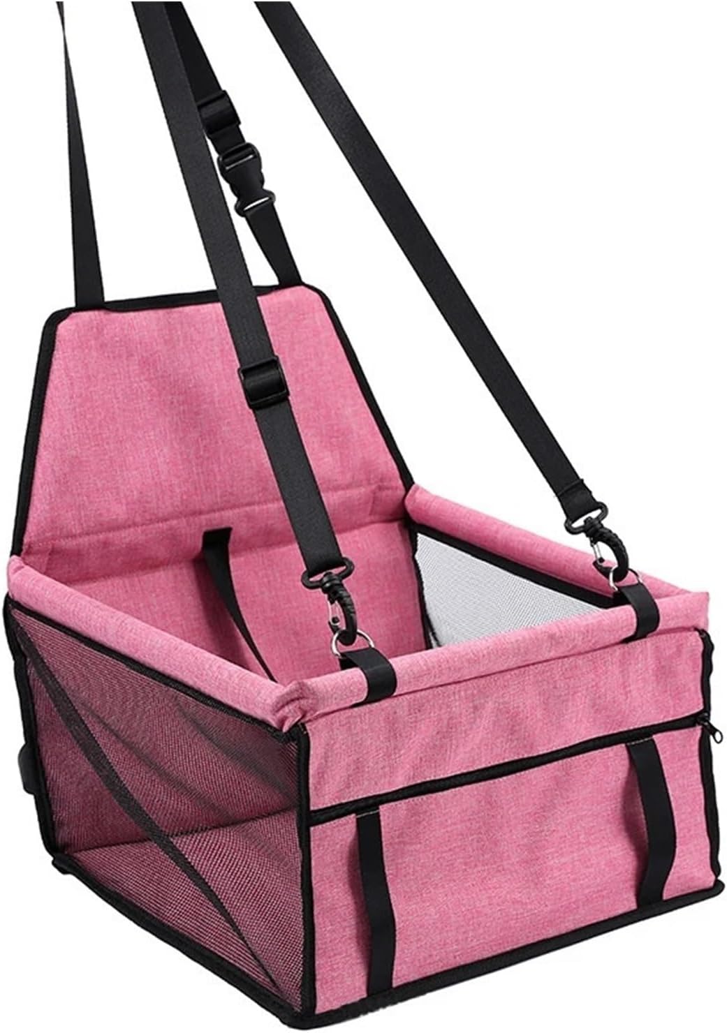 Dog Folding Car Seat - Waterproof Pet Booster with Safety Belt