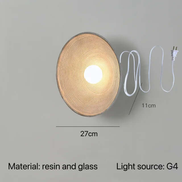 Japanische Wandleuchte Harz 27cm