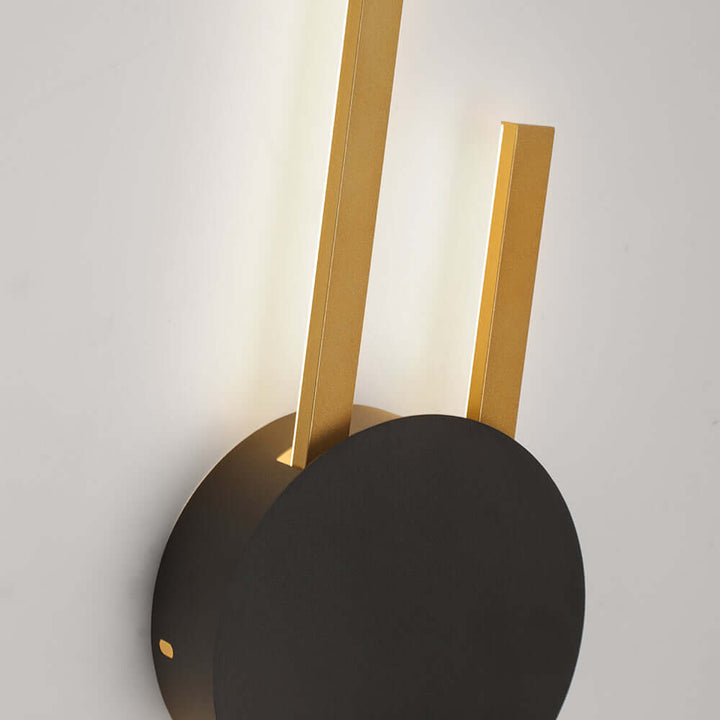 Moderne Industrielle LED-Wandleuchte Gold Schwarz