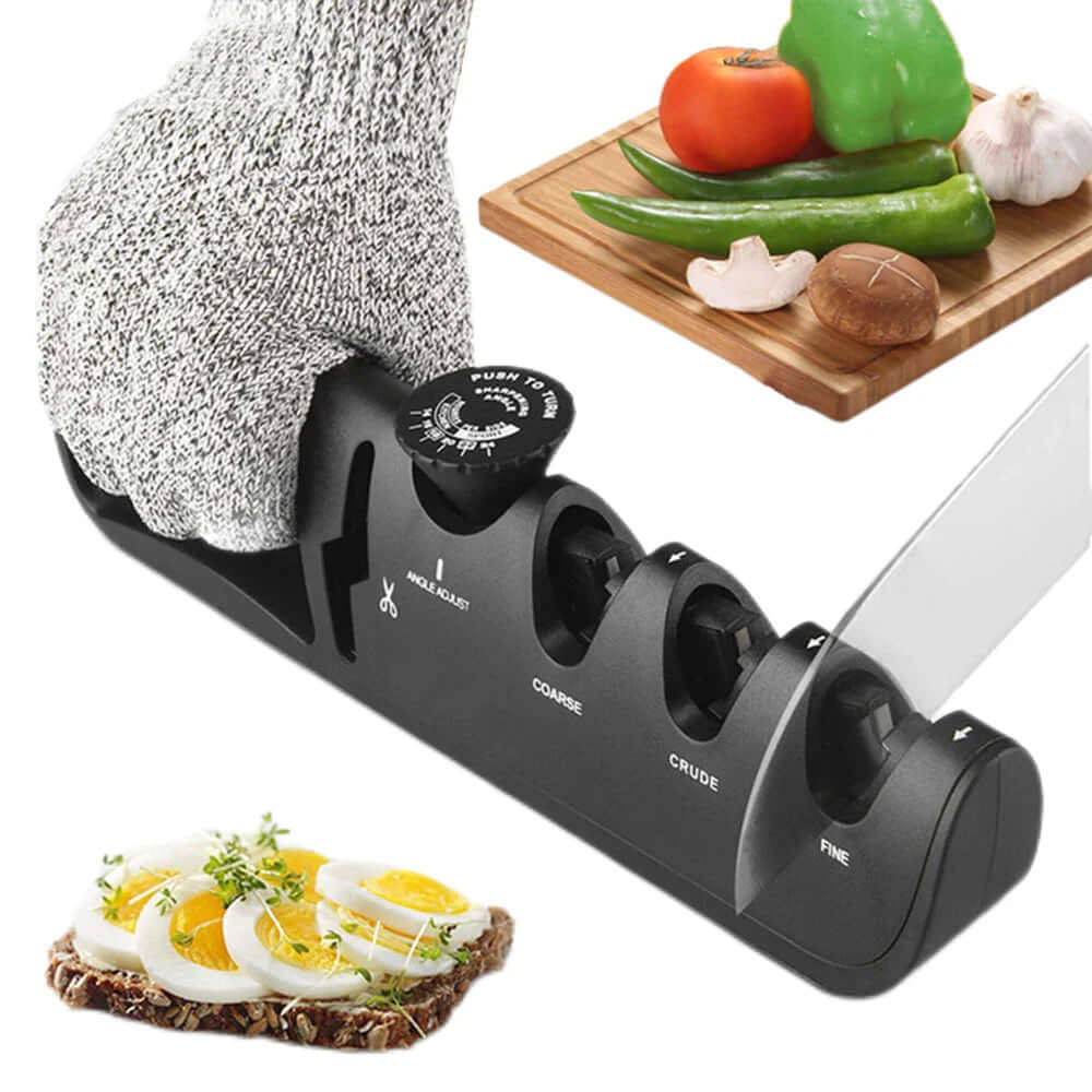 4-in-1 Multifunktionaler Messerschärfer mit Winkel