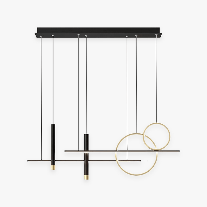 Moderne LED Hängeleuchte Schwarz