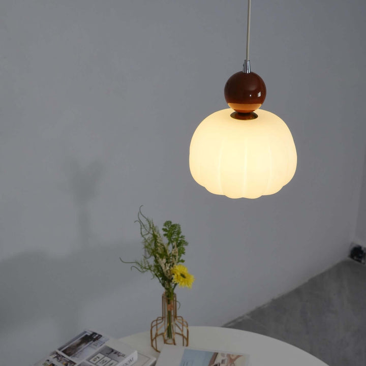 Elegante Kürbis Pendelleuchte, 14cm