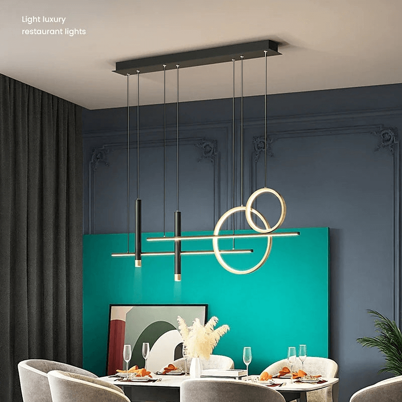 Moderne LED Hängeleuchte Schwarz