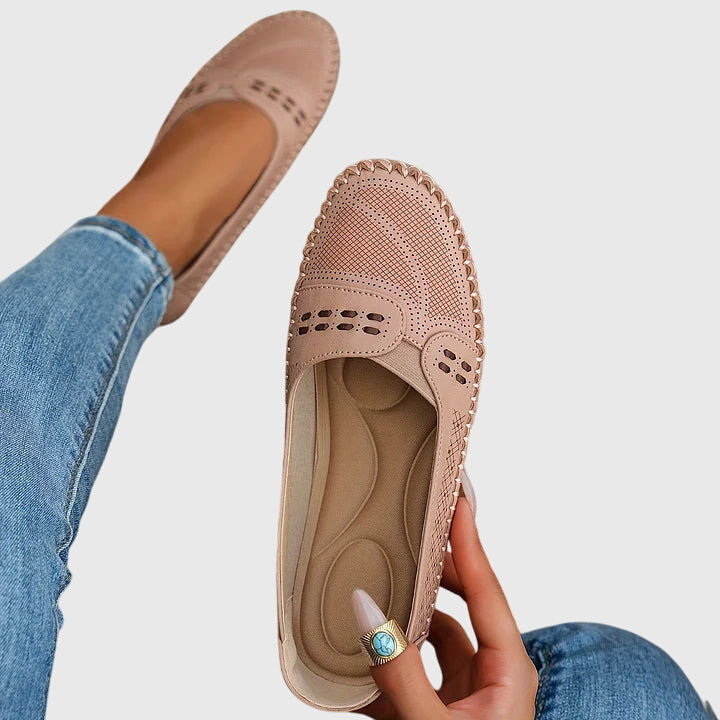 Lightweight orthopedic women's shoes, slip-on, offering all-day comfort & breathable design.