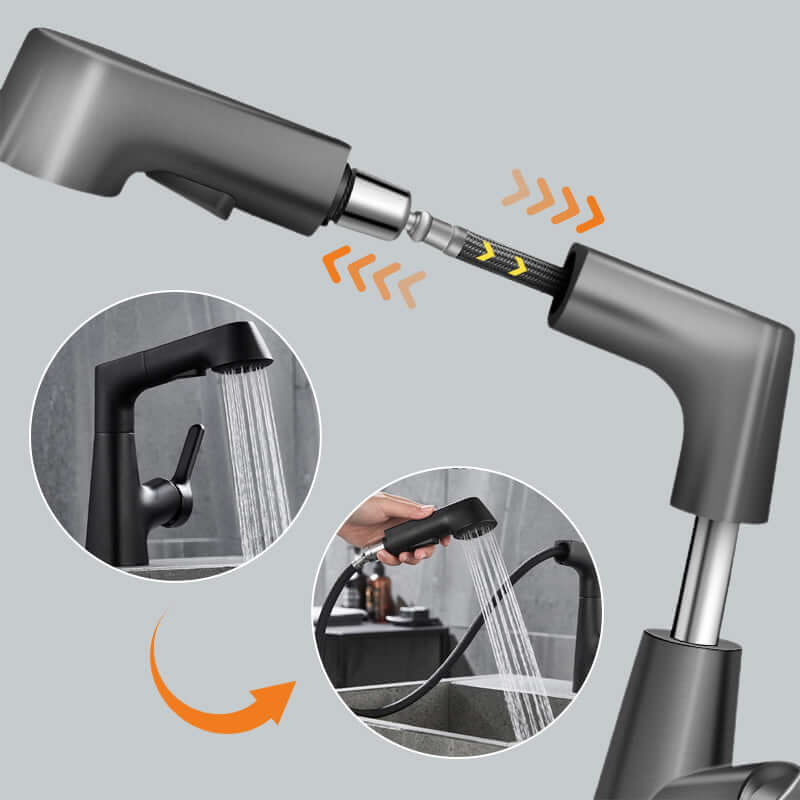 Waschtischarmatur mit Ausziehbarem Sprühkopf