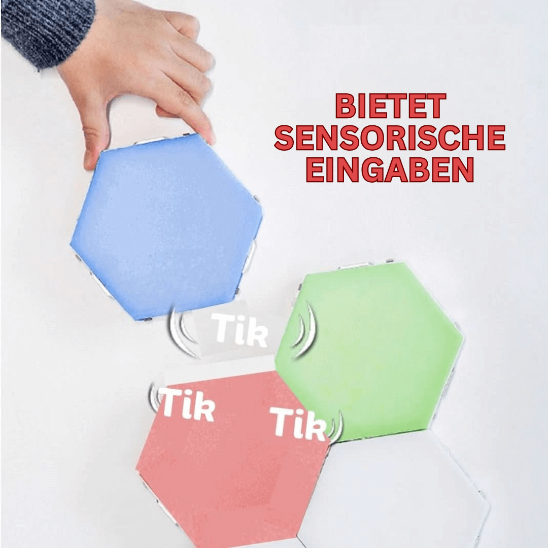 Interaktive Sechseckige LED Wandbeleuchtung