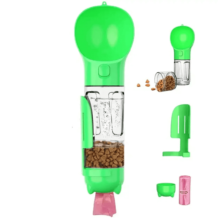 3-in-1 Tragbare Haustier Trinkflasche Wassernapf Futternapf