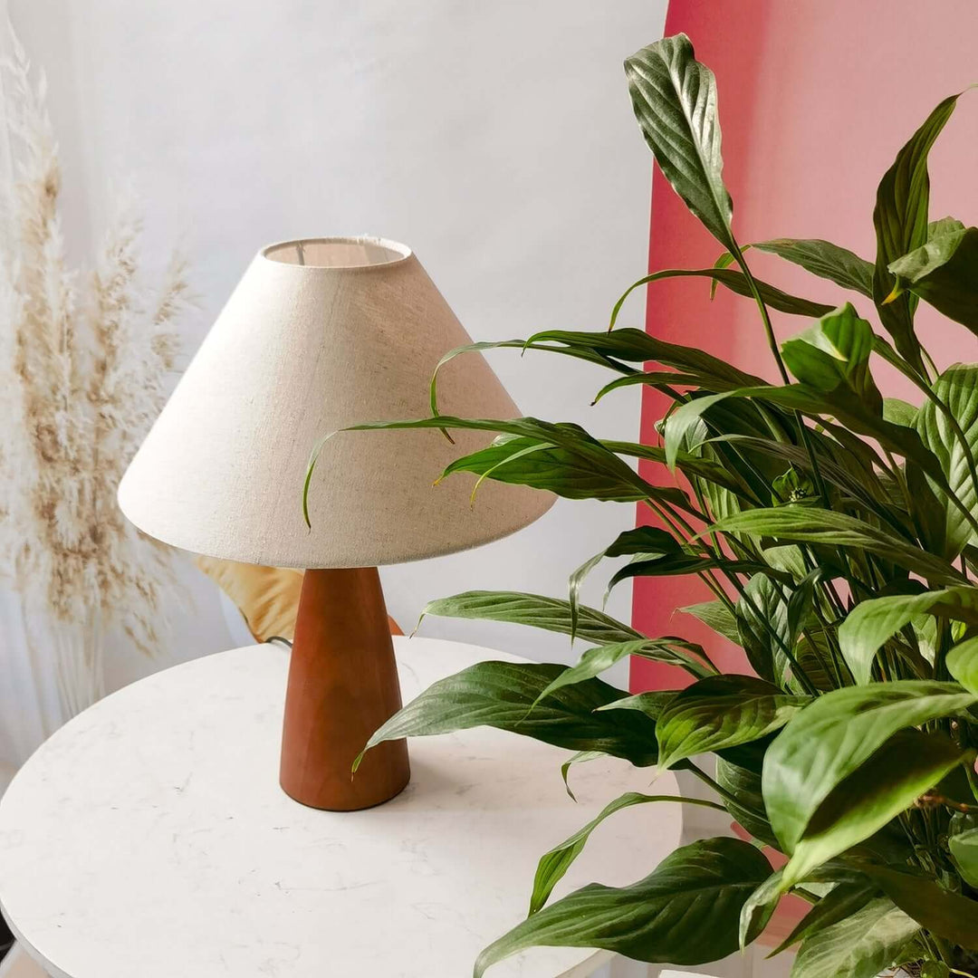 Massivholz Tischlampe im Jahrhundert Stil