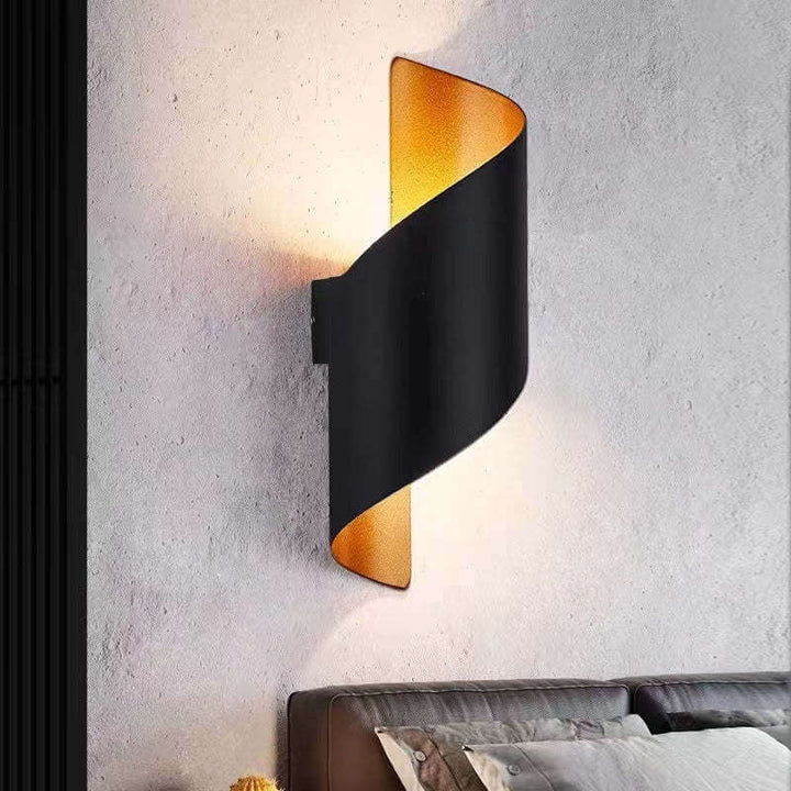 Moderne Spiral-LED-Wandleuchte