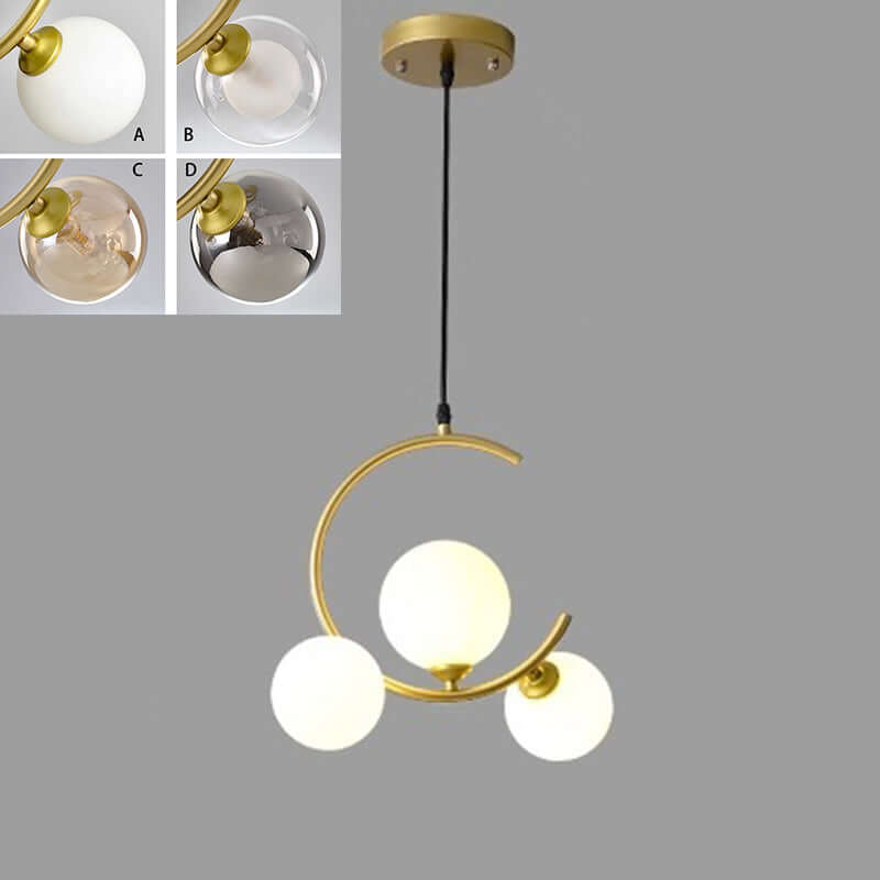 Moderne LED-Pendelleuchte, dimmbar, 3 Lichtköpfe