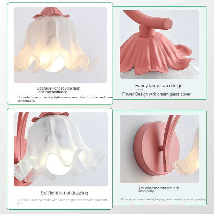 Blumen Wandlampe Retro Design