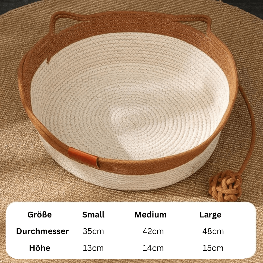 Kuscheliges Katzenbett aus Baumwolle - Handgewebt