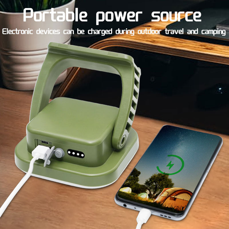 Reliable 80W LED solar camping lantern, rechargeable for extended outdoor use.