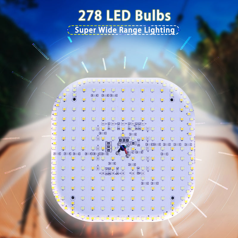 Durable 80W solar LED camping lantern, offering bright illumination for any adventure.