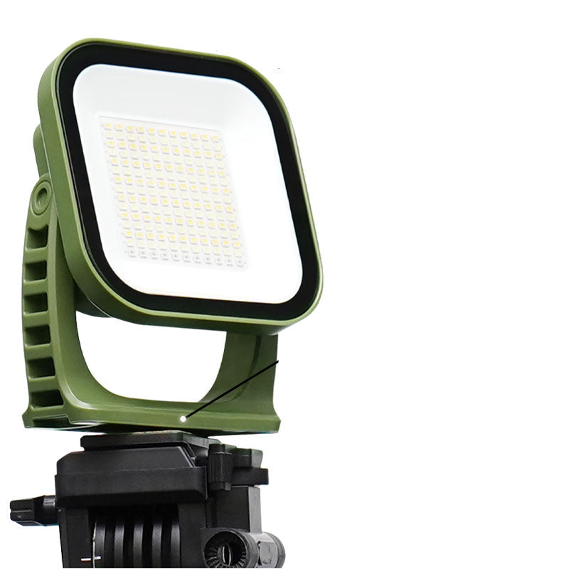 80W LED solar-charged camping lantern with magnet and zoom for outdoor adventures.