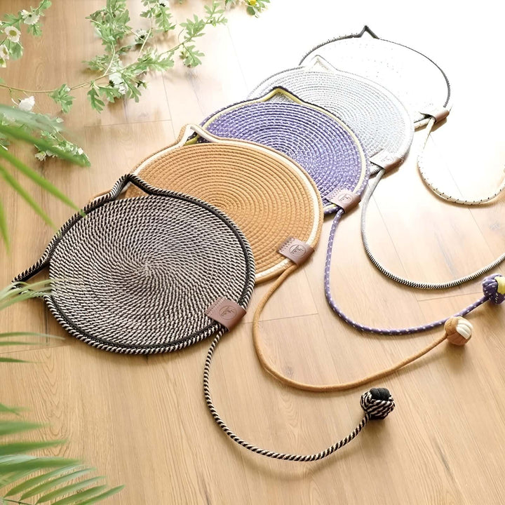 Katzenkratzmatte aus Baumwollseil - Möbelschutz