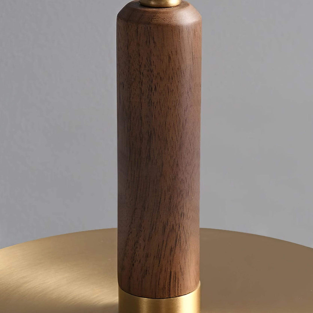 Designer Tischleuchte Modern Glas Holz Metall