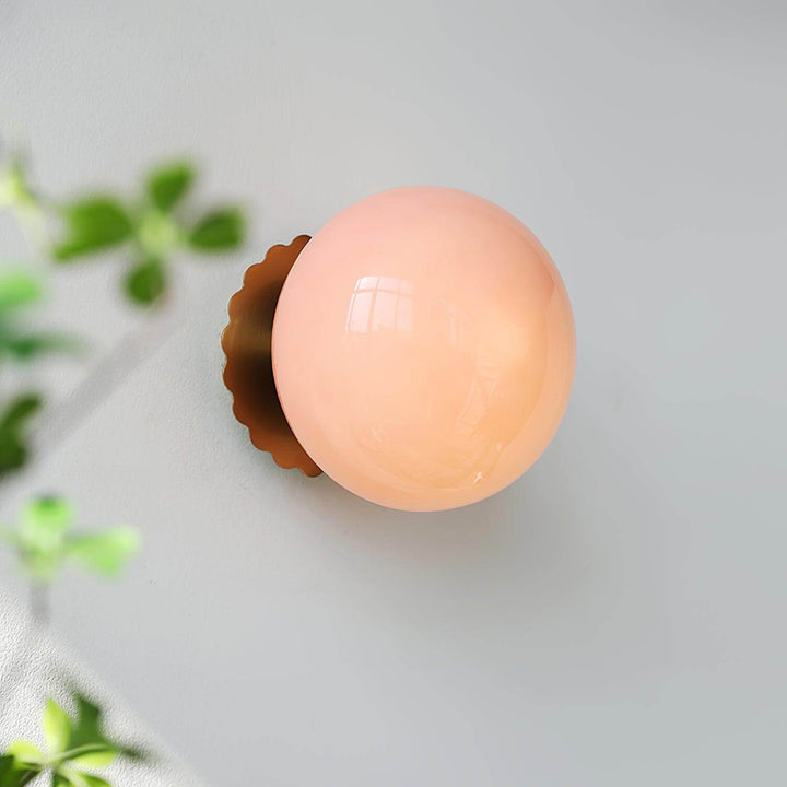 Moderne Rosa Glas Wandleuchte