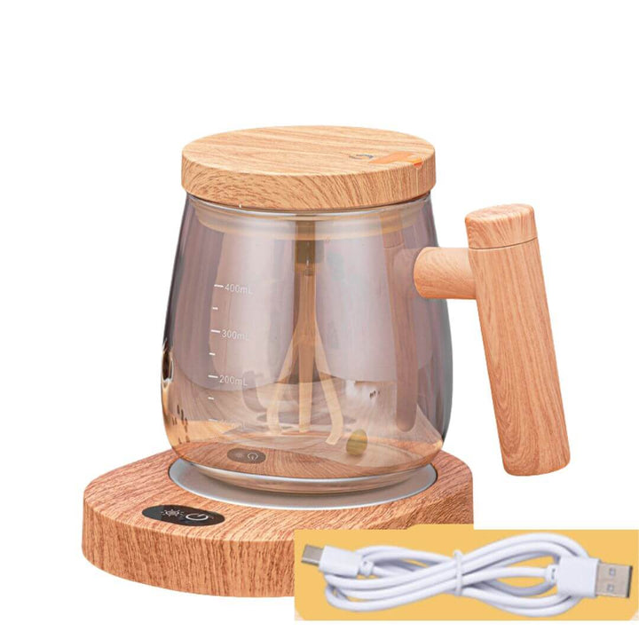 Handmixer Tasse aus Holz - 2-in-1 Smoothie Mixer