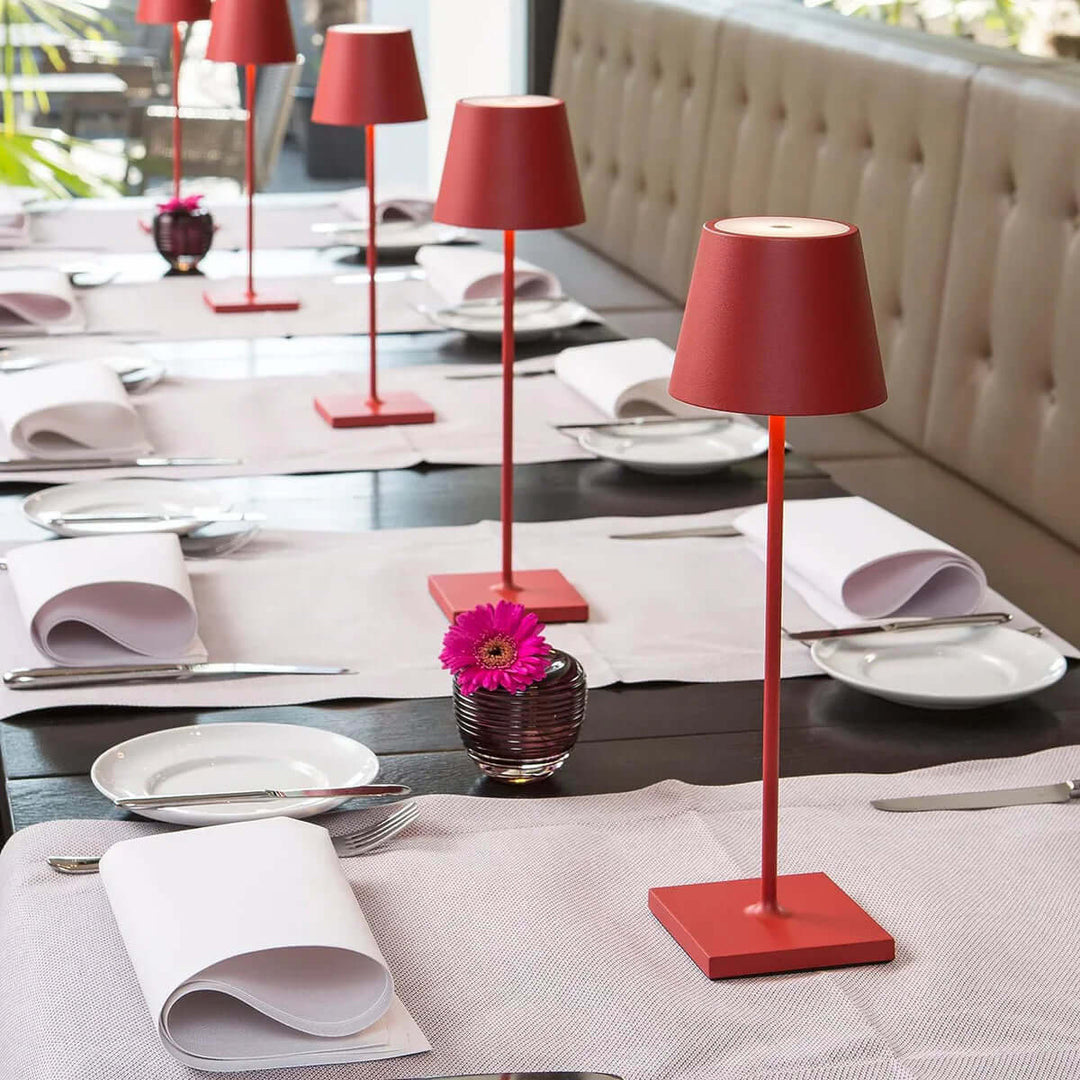 Dimmbare LED Tischleuchte, 38cm, Akku & Touch