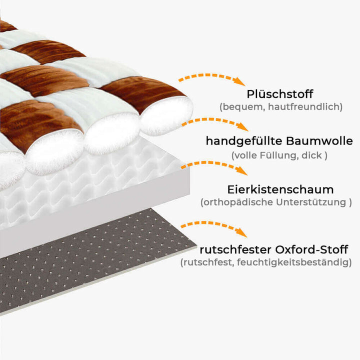 Orthopädisches Hundebett XXL mit hoher Rückenlehne