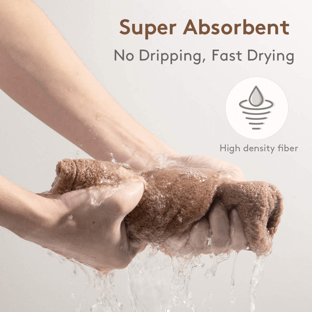 3er Pack Mikrofaser Haarhandtuch Turban mit Knoten