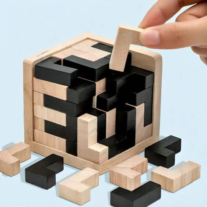 3D Holzpuzzle - Kreativität & Logik für Kinder ab 6 Jahren
